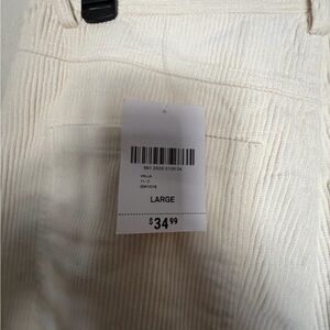 Forever 21 Off-White Corduroy Pants